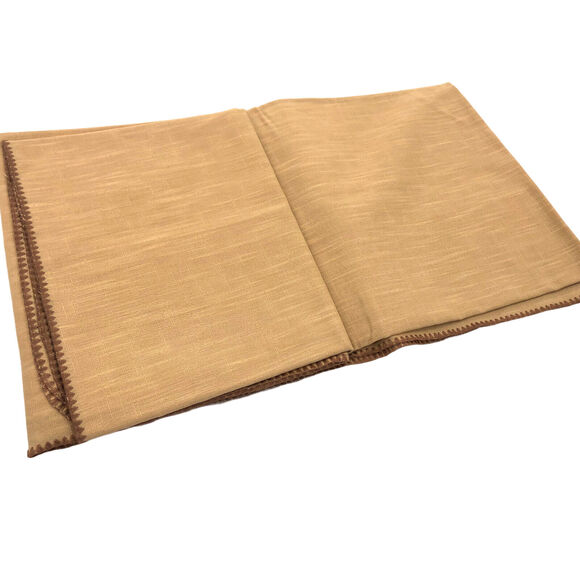 VTG Crown Manor Tablecloth 60" X 84" Brown Minimalist Cottagecore Cabin USA New - Picture 9 of 12